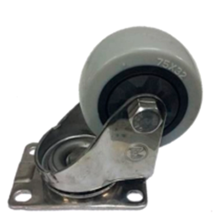 Garruchas Inoxidable Poliuretano Gris 320kg